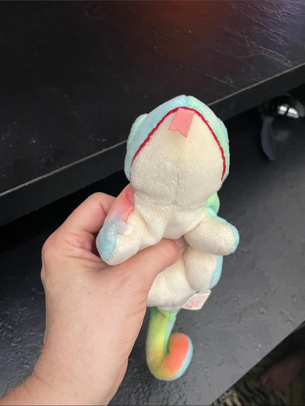 1997 Iggy Ty Beanie Baby Rainbow Chameleon Plush - Green Multicolor